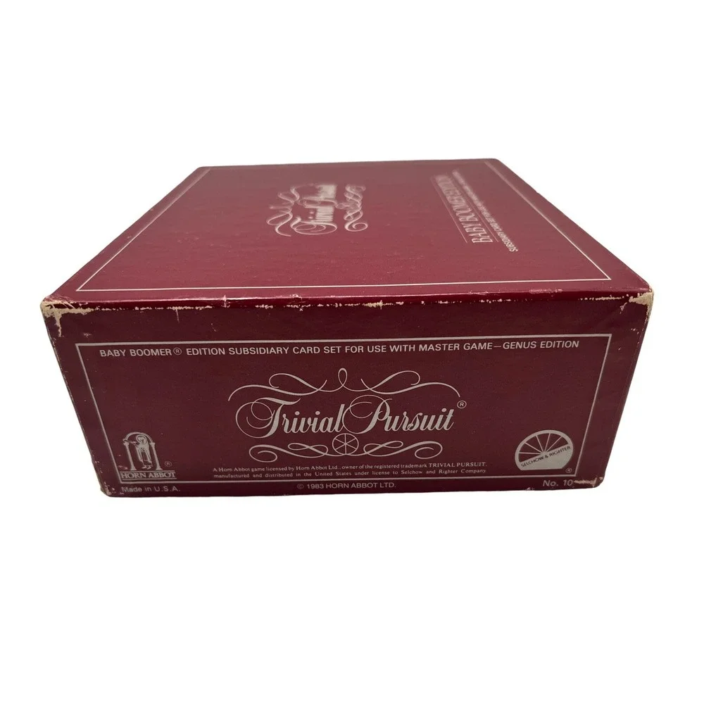 Vintage Trivial Pursuit Baby Boomer Edition 1983 Game Complete Set